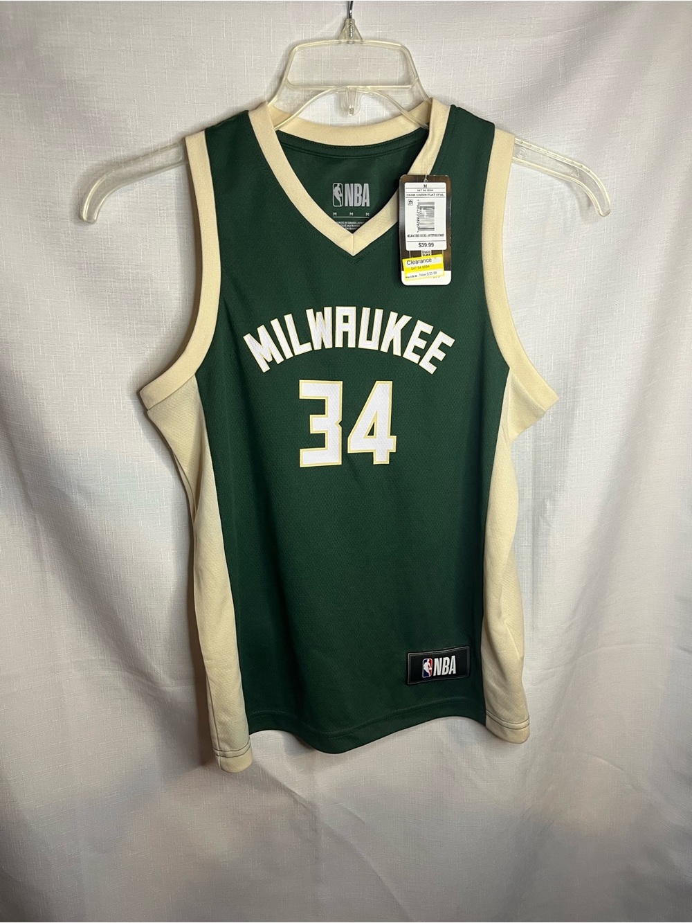 Milwaukee Bucks Giannis Antetokounmpo #34 NBA Jersey Youth Medium NWT